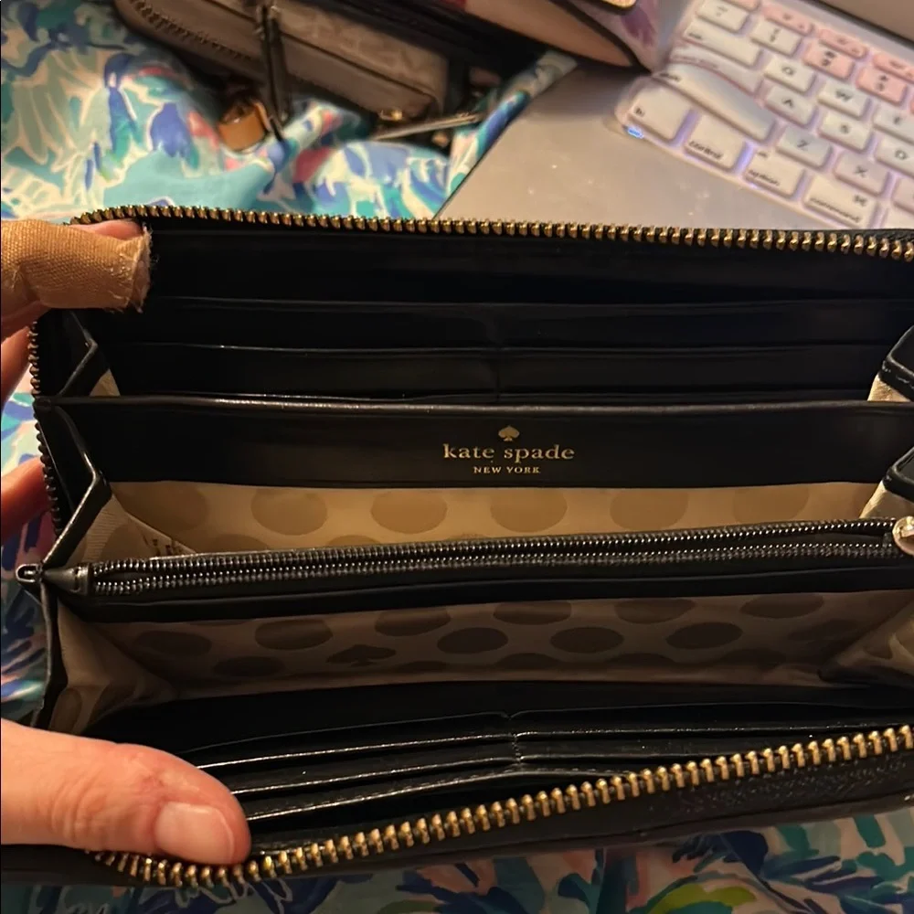 Kate Spade Black Floral Wallet - Picture 6 of 7